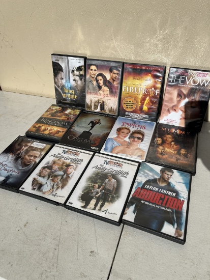 (12) DVDs/FireProof, Andy Griffith, Fathers & Daughters, ETC.