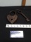 Cast Iron Heart Lock with Key, Decorative Only,
