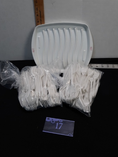 2 Bags of Plastic Forks, NEW, Approximately 100 pieces