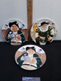 3 Toby Plates Issued By Davenport Pottery