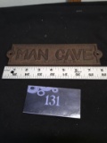 Cast Iron Man Cave Sign, approx 8.5