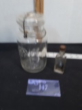 Ball Jar and Small Glass Bottle