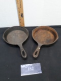 2 Cast Iron Pans, approx 6.5
