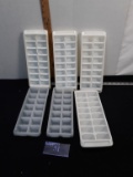 6 Plastic Ice Cube Trays