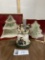 Lenox Christmas Tree Serving Dishes, Snowman Candle Decor