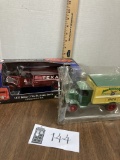 ERTL Vintage Toy truck lot, Texaco 1935 dodge 3 ton, 1926 Bulldog replica