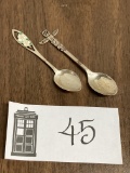 Sterling Silver, two souvenir spoons, Victoria BC