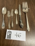 Sterling Silver, various cutlery