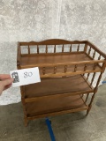 Changing Table, turned spindle wood frame, needs minor repairs