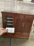 Entertainment Center, solid wood, mahogany, approx 5 ft tall, dovetail drawers