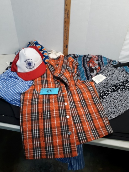 Baxter Wells Med Vest, LULA ROE XL shirt, Croft&Barrow XL PJ's, Misc Items