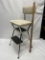 Approx 35 Inches Tall Step Stool/High Chair (Metal)