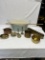 Box Lot/Metal Décor Bucket, Brass Items, Candle Holders, ETC