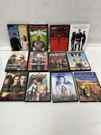(12) DVDs/Racing Stripes, As Above So Below, New Moon, Maid In Manhattan, ETC