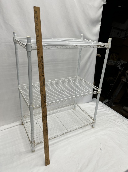 Approx 30 Inches Tall White Storage Rack