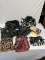 Box Lot/Ladies Purses, Shiny Insulated Lunch Box, ETC