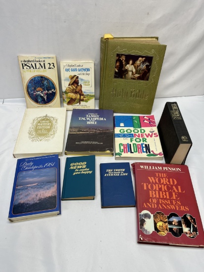 Box Lot/Religious Books, Great Masters Edition The Bible in Pictures, Good News for Children