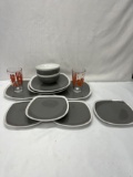 Box Lot/Clemson Glasses, Plates, Bowls