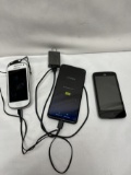 (3) Phones with Chargers (Samsung, Motorola, ETC)