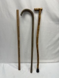 (2) Old Walking Canes