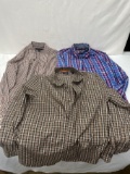 (3) Mens Long Sleeve Shirts (Tommy Hilfiger, CHAPS)(Size L)