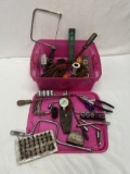 Pink Tote Full of Misc Tools