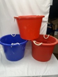 (3) Large Toy Box/Storage Buckets