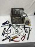 Gray Tote Full/Wire Cutters, Pliers, Clamp, Brake Spring Remover, ETC