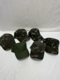 (6) Adjustable Size Time and Tru Camo Hats