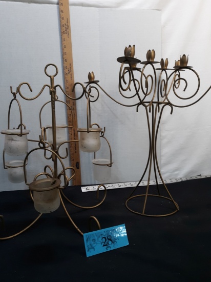 Metal Candle Holder Trees, Qty: 2
