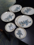 Vintage Royal Chine Jeannette, Morning Glory, 8 plates, 2 saucers