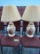 Set of Ginger Jar Lamps w/roses