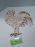 wooden rooster wall décor