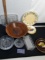 Serving Lot, wooden salad bowl, glass trays, etc