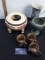 Pottery Lot, Planter Stand, etc