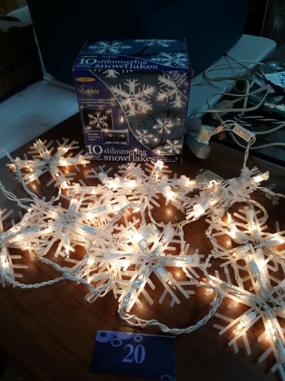 Snow Flake String Lights, New, Work