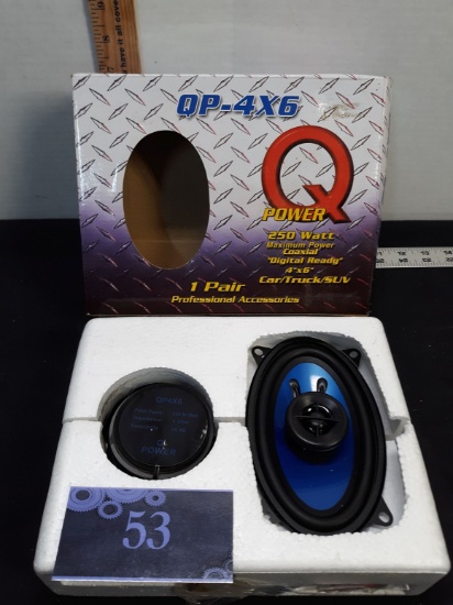 QP 4x6 250 Watt Coaxial, Digital Reading, Car/Truck/SUV
