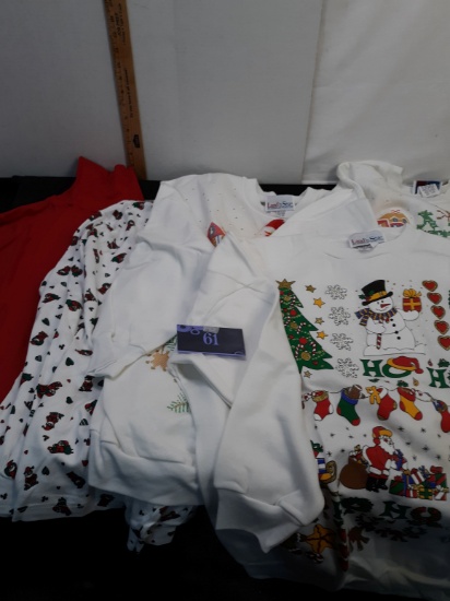 Christmas Shirt Lot, Qty: 5, xl