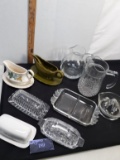 Serving Dish Lot, butter dishes, gravy boats, juicer, etc