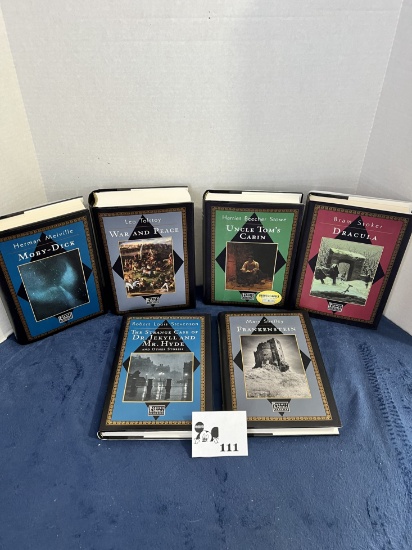 Book lot - Moby Dick, War & Peace, Uncle Tom's cabin, Dracula, Dr. Jekyll & Mr. Hyde, Frankenstein
