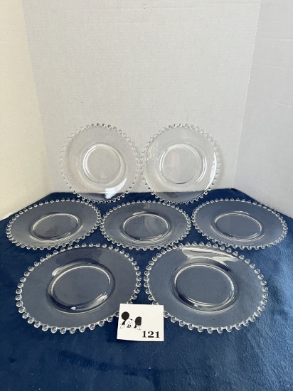 set 7 of Imperial Candlewick plates