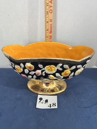Vintage Porcelain Rose Pattern Bowl