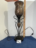 Iron brown glass lamp