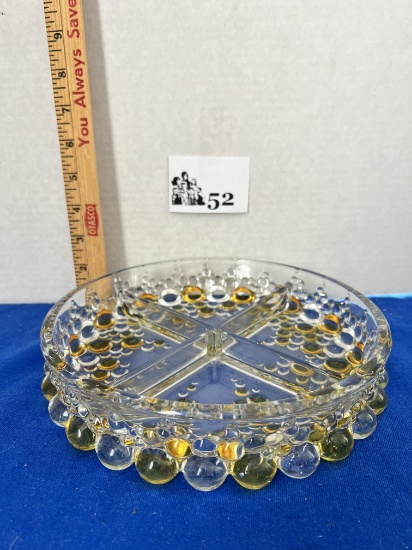 VTG Walther style Crystal 4 - Section Serving Dish