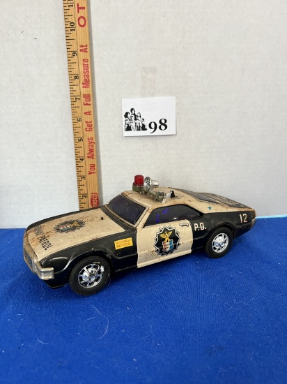 Vintage Battery Operated P.D. 12 Highway Patrol Police car