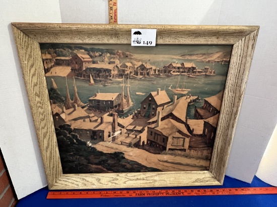 Peaceful Harbor Framed Art Print - has small scratch