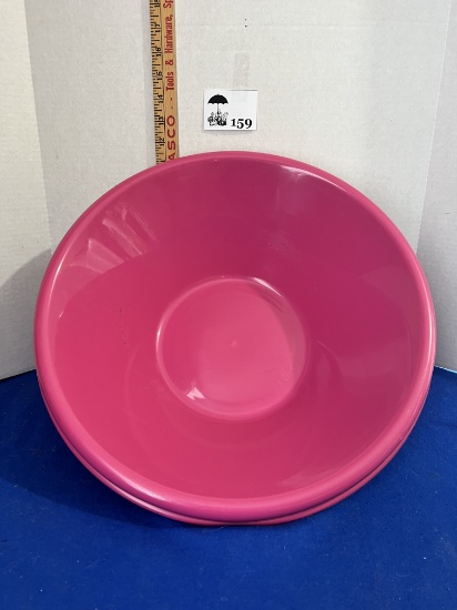 Large Pink Plastic Bowl