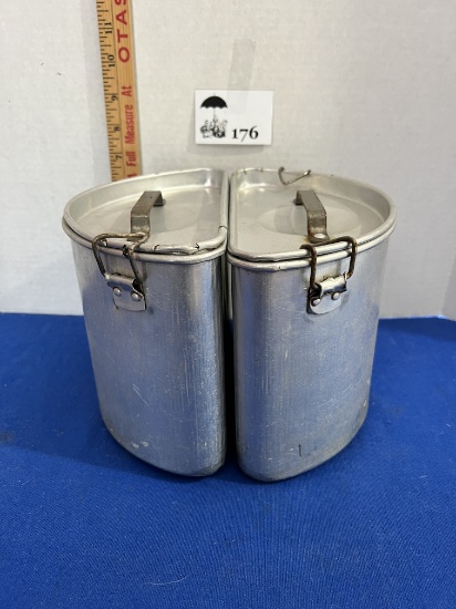 Vintage ALuminum Double Pots