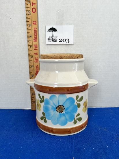 Vintage FTD Floral Milk Jug/Vase Hand Painted