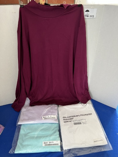 5 Womens Long sleeve Turtleneck Tops size 3X - new